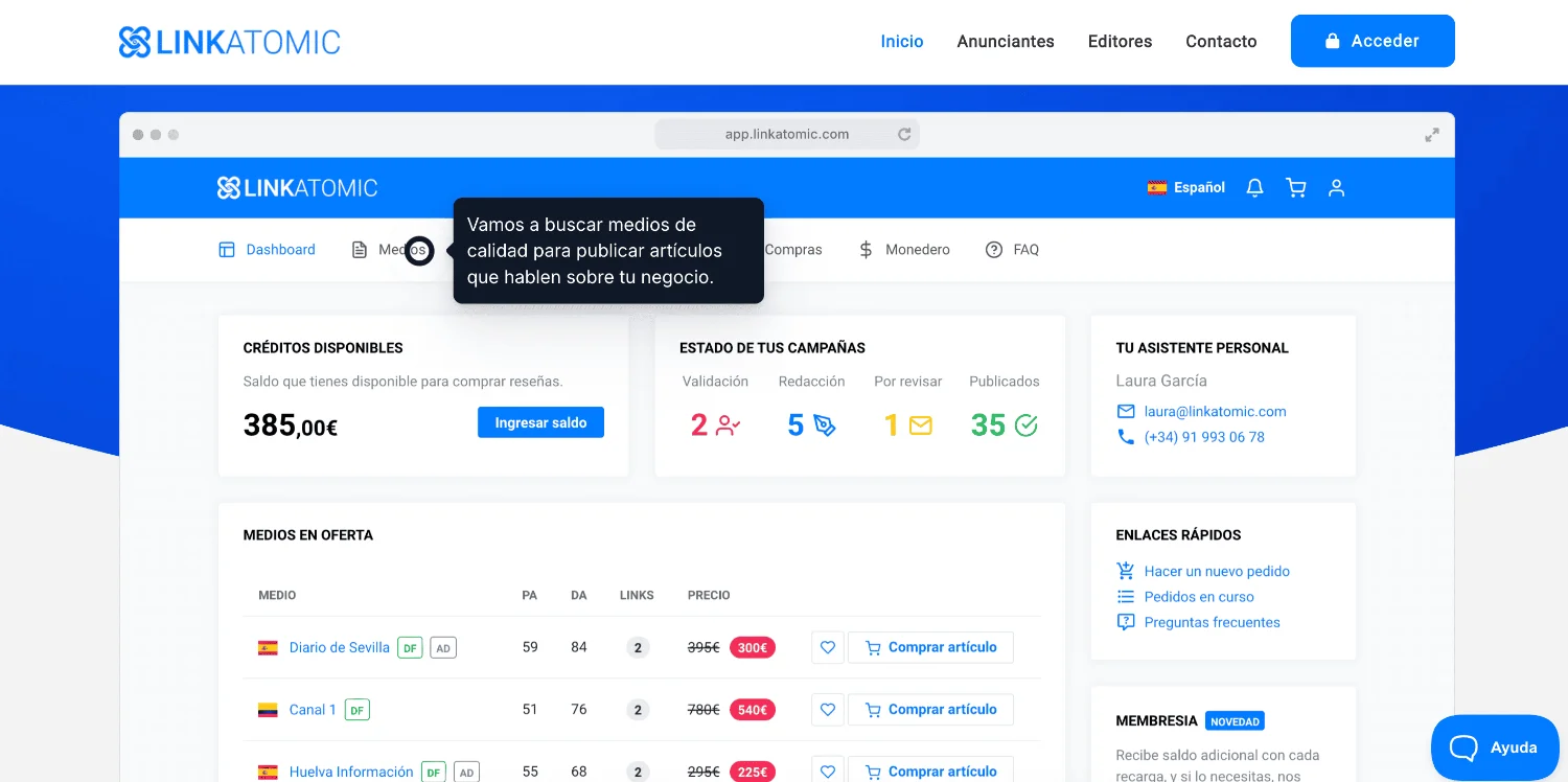 Linkatomic link building