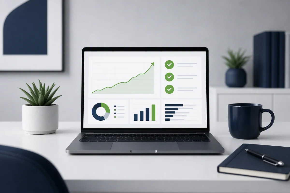 Panel de resultados y retorno de inversión de una campaña de Google Ads